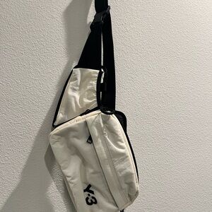 Y-3 White and Black Unisex Crossbody/Shoulder Bag